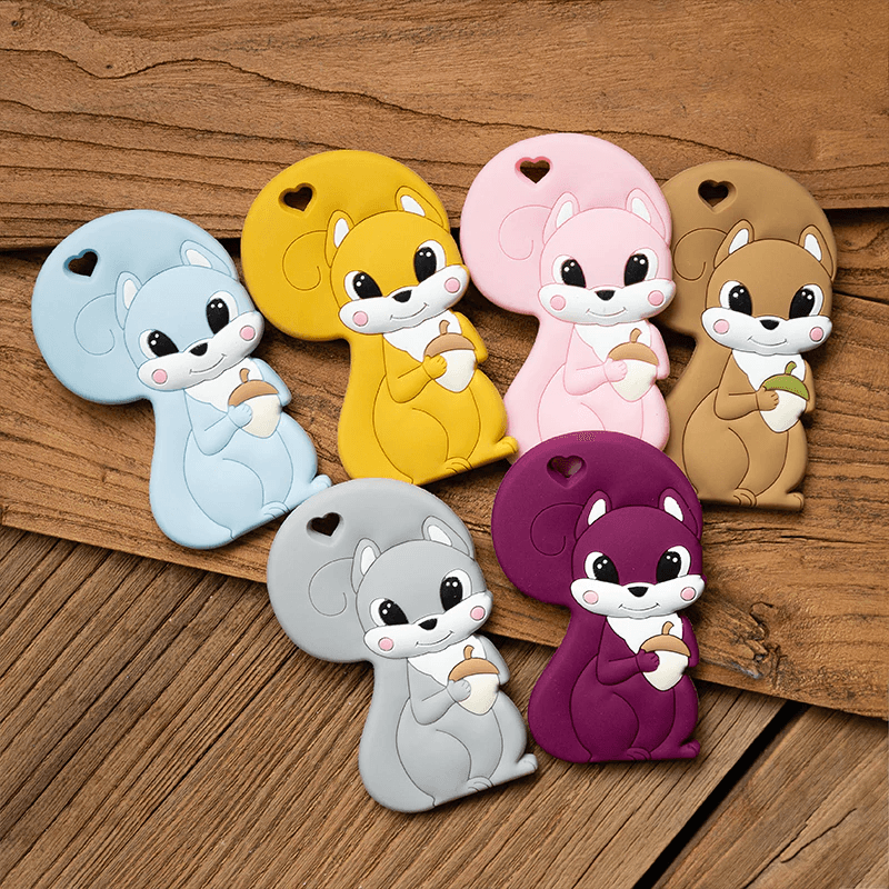 New Sets Baby Silicone Teether Rodent Silicone Animal Fox Teeth Chew Children Goods - Cozy Home Life