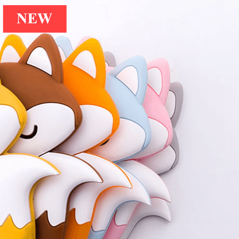 New Sets Baby Silicone Teether Rodent Silicone Animal Fox Teeth Chew Children Goods - Cozy Home Life