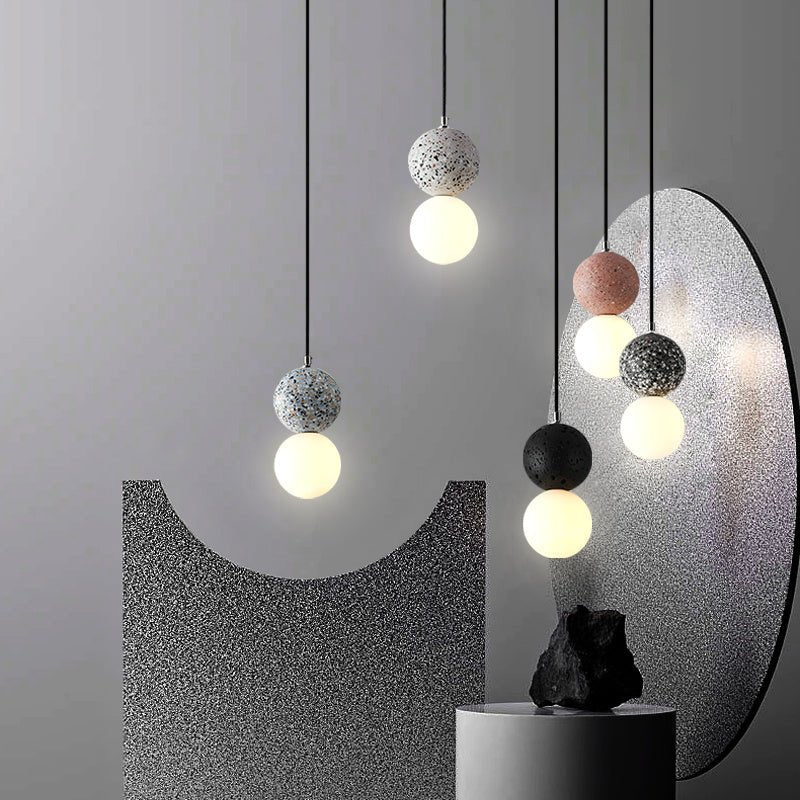 Nordic Ins Modern Cement Terrazzo Small Chandelier Restaurant Bar - Cozy Home Life