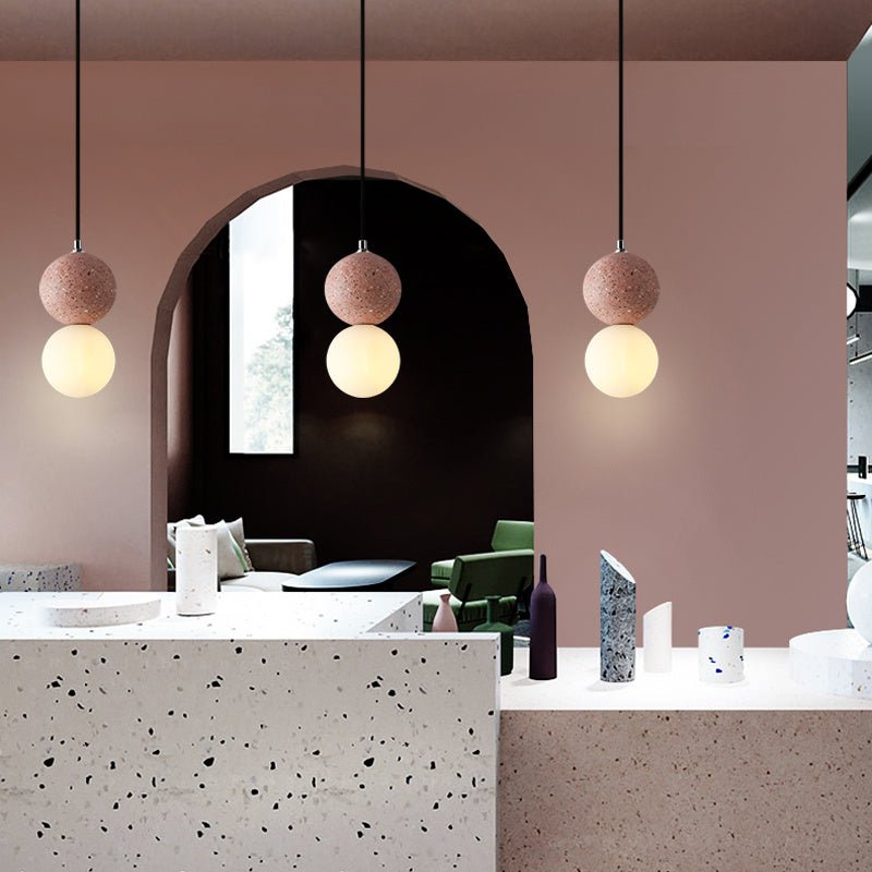 Nordic Ins Modern Cement Terrazzo Small Chandelier Restaurant Bar - Cozy Home Life