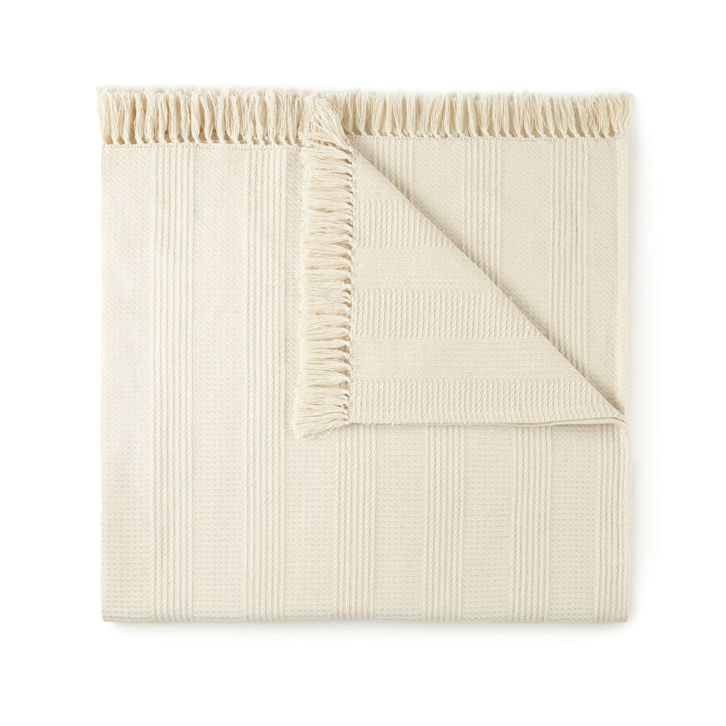 Organic Cotton Throw with Tassels - Cozy Home Life