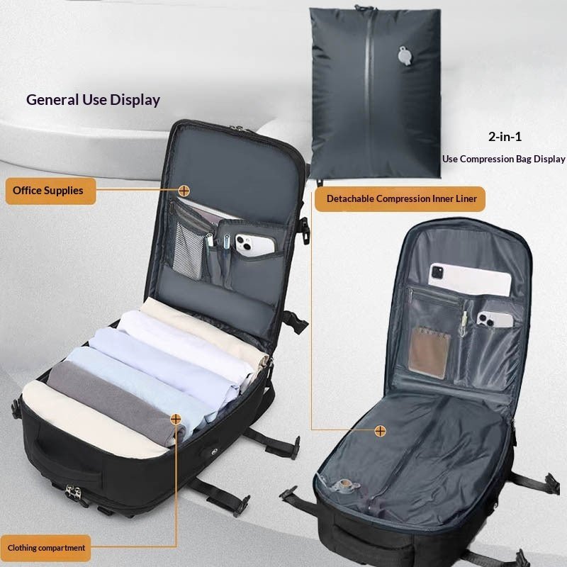 Outdoor Vacuum - Compression Airtight Business Travel Short - Distance Waterproof Small Backpack - Cozy Home Life