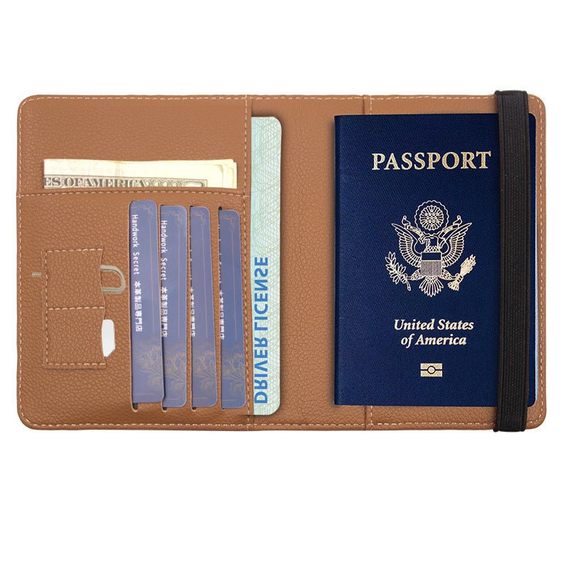 PU Anti - theft Swiping Multifunctional Travel Passport Case Card Holder - Cozy Home Life
