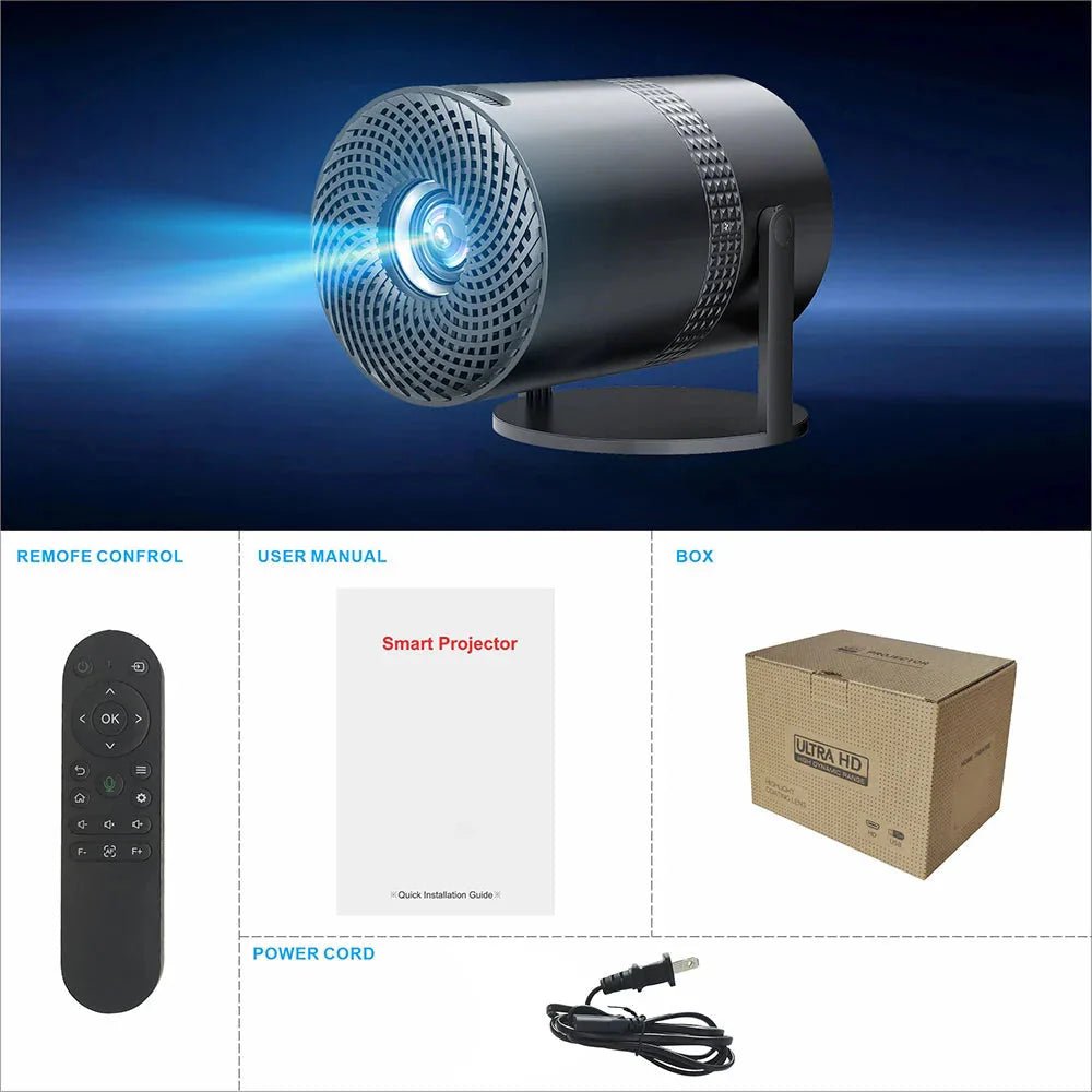 Salange P300 Mini Portable Projector - 4K 8K Video Decoding, 720P HD, Android 11, Wi - Fi, BT 5.1 - Cozy Home Life