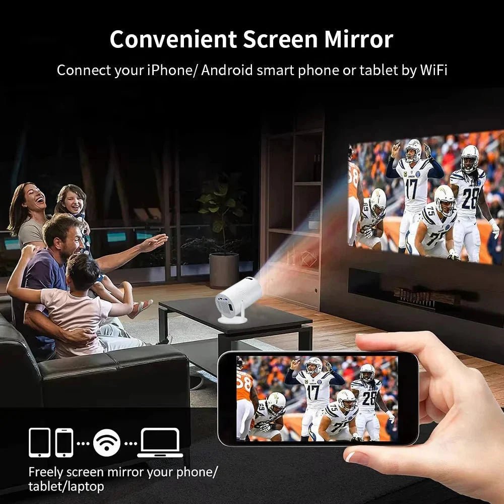 Salange P300 Mini Portable Projector - 4K 8K Video Decoding, 720P HD, Android 11, Wi - Fi, BT 5.1 - Cozy Home Life