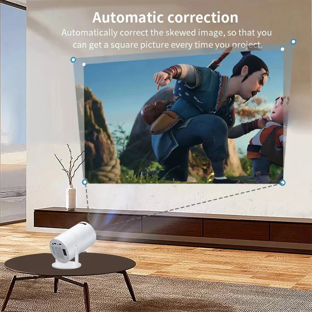 Salange P300 Mini Portable Projector - 4K 8K Video Decoding, 720P HD, Android 11, Wi - Fi, BT 5.1 - Cozy Home Life