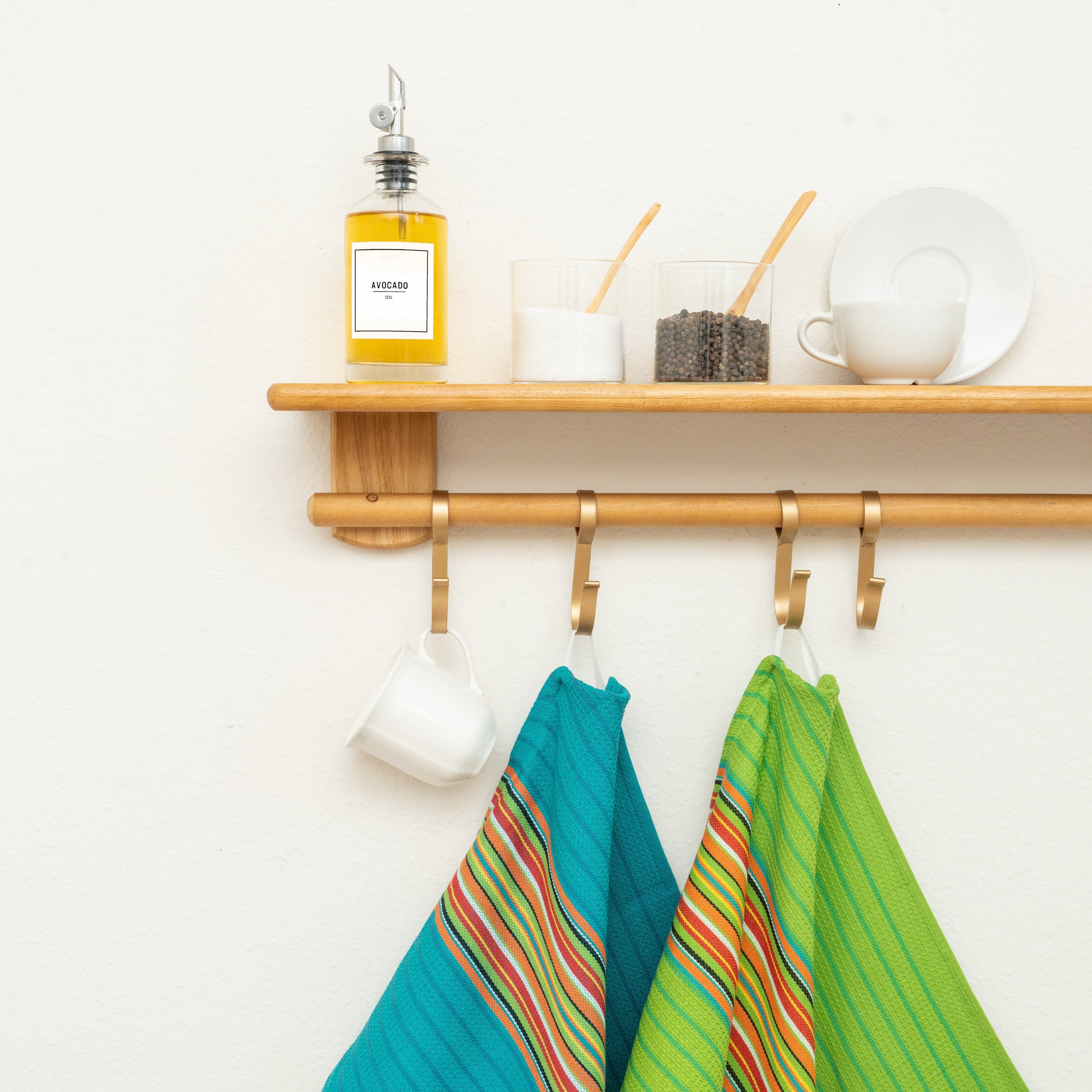 Salsa Stripe Kitchen Towels - Cozy Home Life