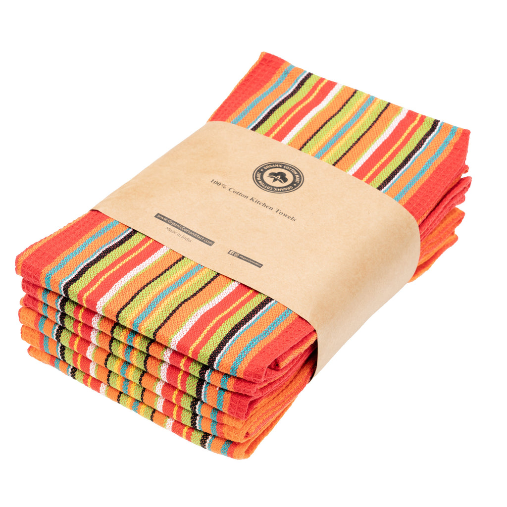 Salsa Stripe Kitchen Towels - Cozy Home Life