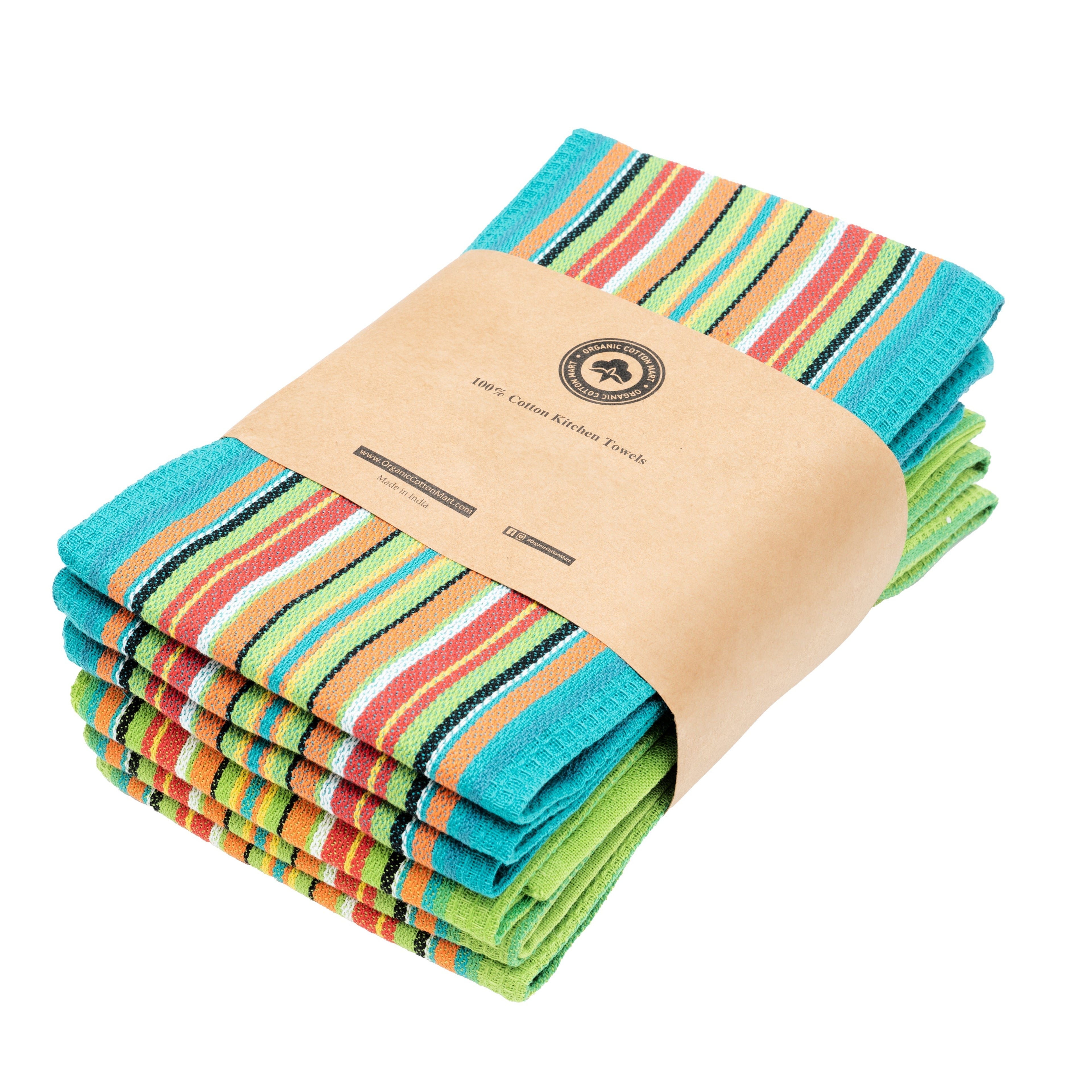 Salsa Stripe Kitchen Towels - Cozy Home Life
