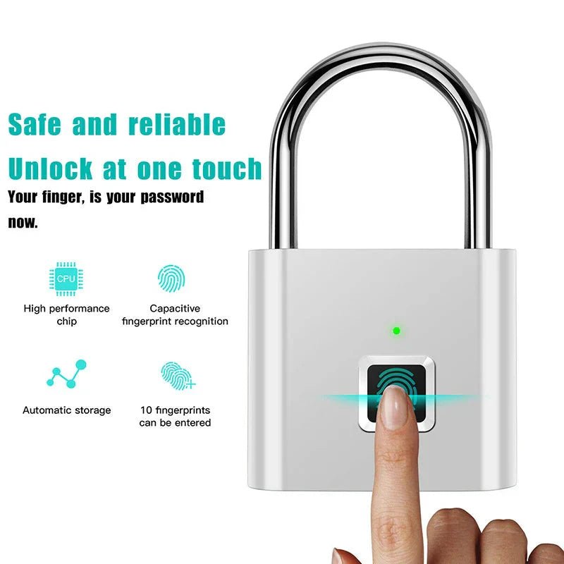 Smart Fingerprint Padlock - Cozy Home Life