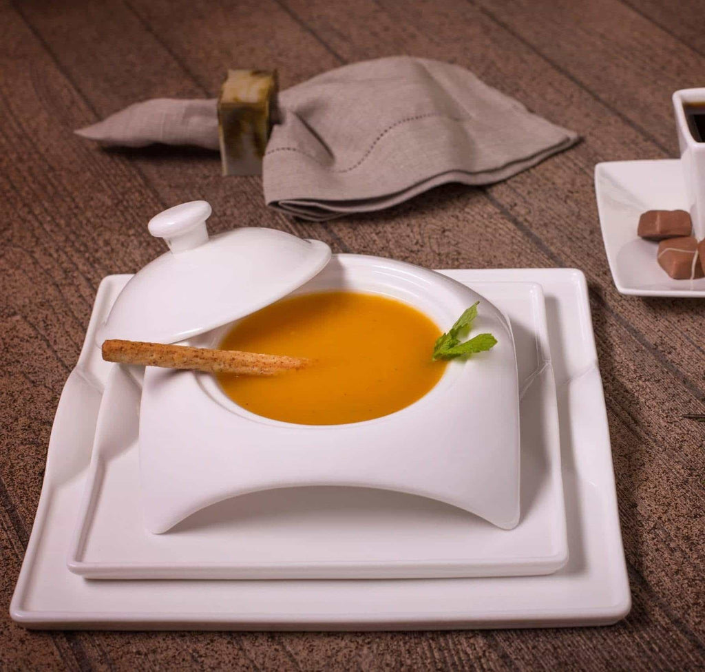 Square Porcelain Dinnerware Set - Cozy Home Life