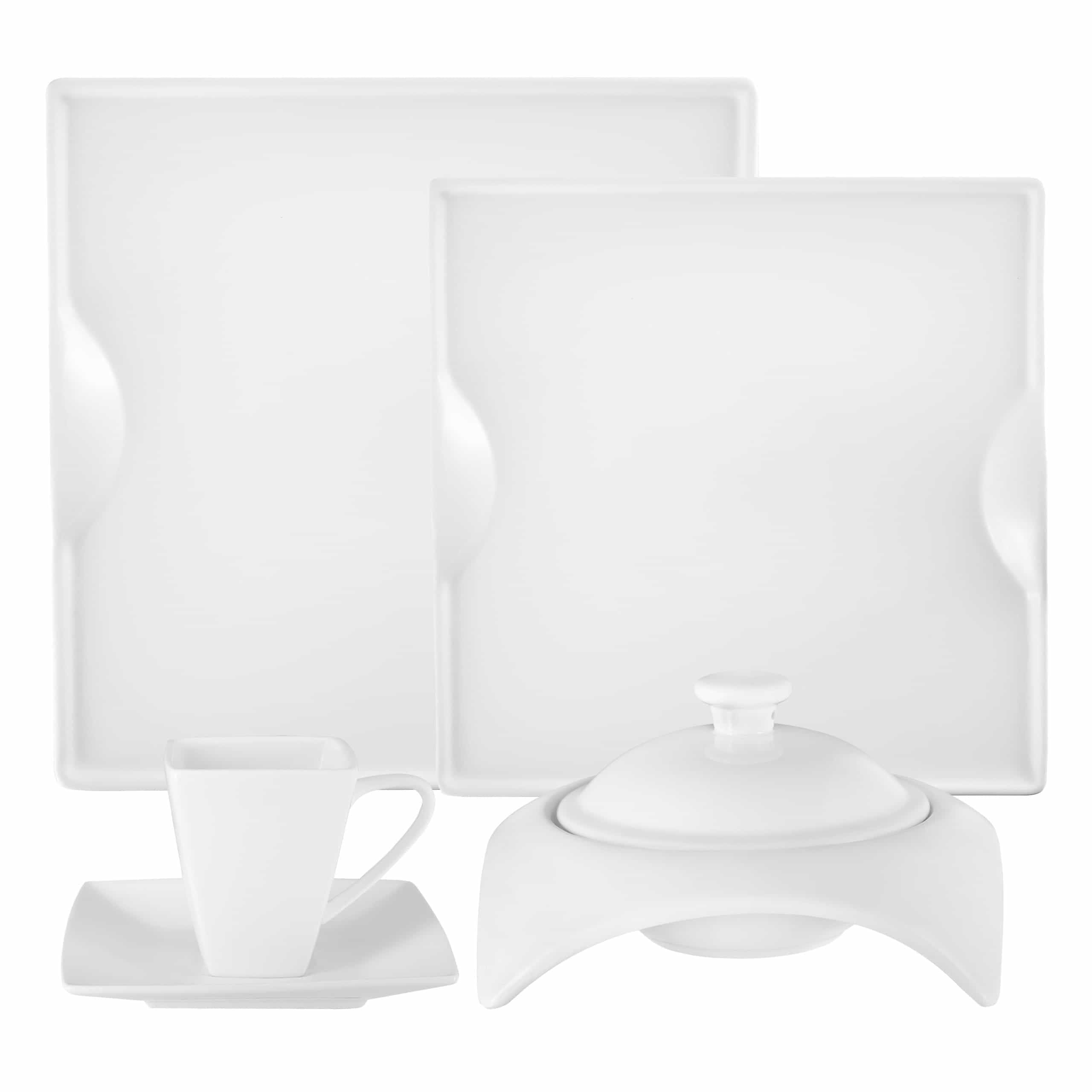 Square Porcelain Dinnerware Set - Cozy Home Life