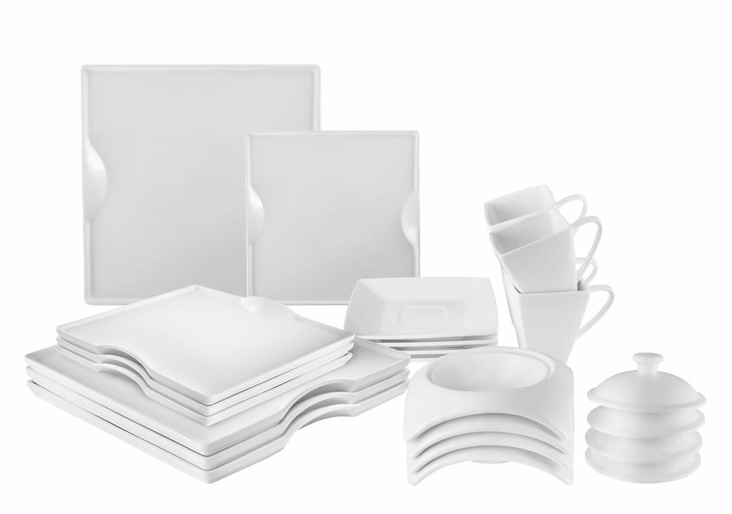 Square Porcelain Dinnerware Set - Cozy Home Life