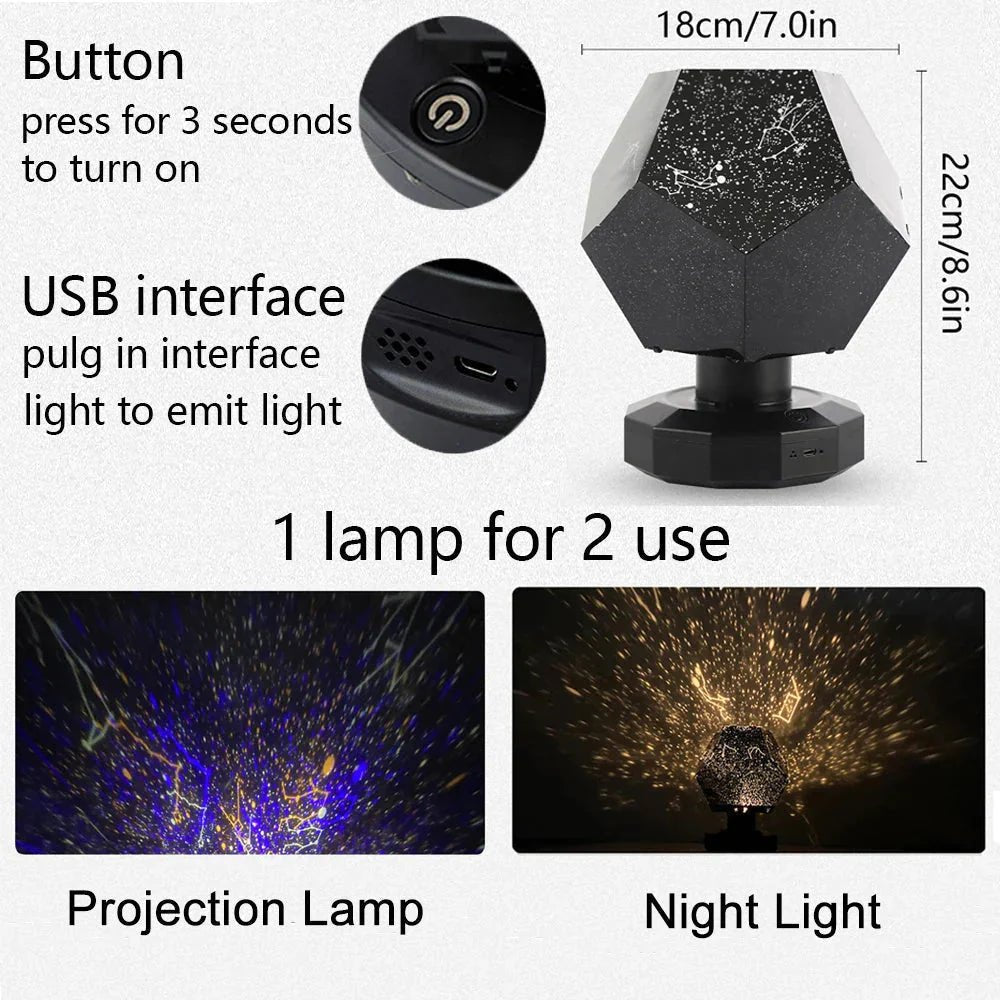 Star Projector Constellation Night Light - Cozy Home Life