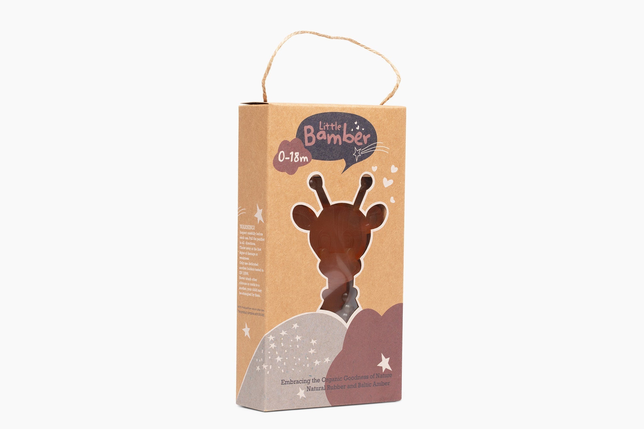 The Little Bamber - Natural Rubber & Baltic Amber Teething Toy - Cozy Home Life