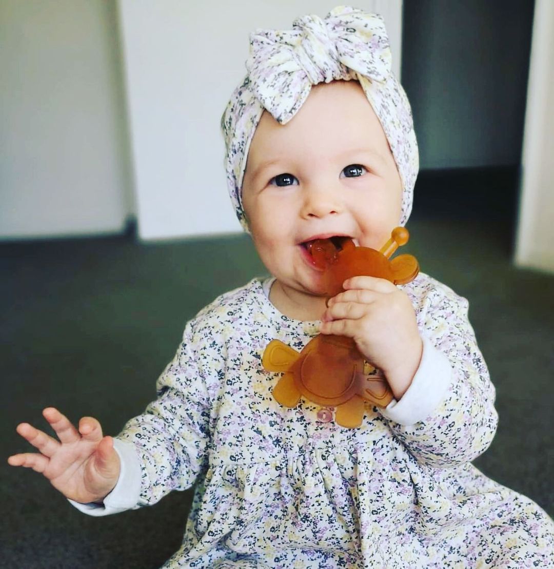 The Little Bamber - Natural Rubber & Baltic Amber Teething Toy - Cozy Home Life