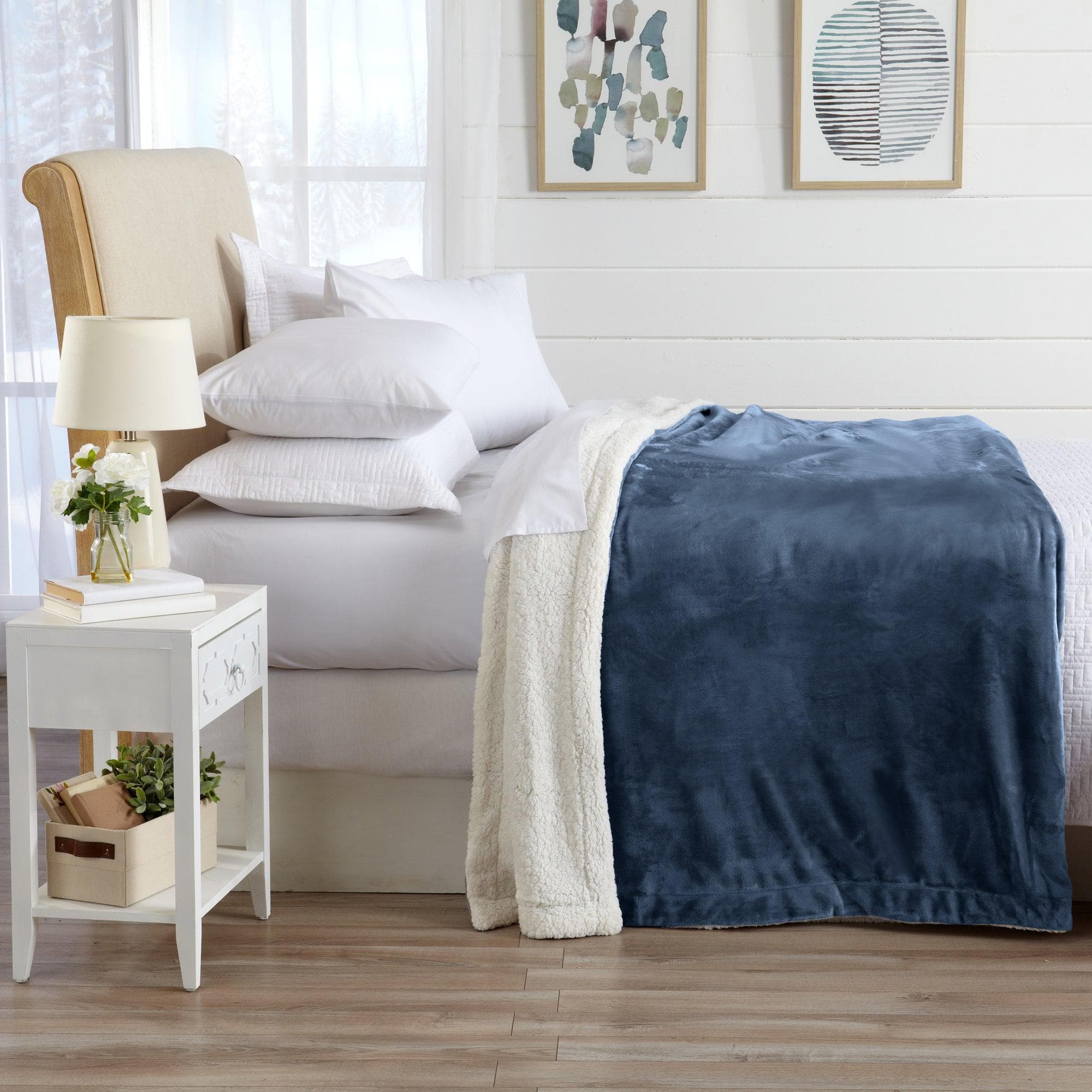 Velvet Plush Sherpa Luxury Bed Blanket - Kinsley Collection - Cozy Home Life