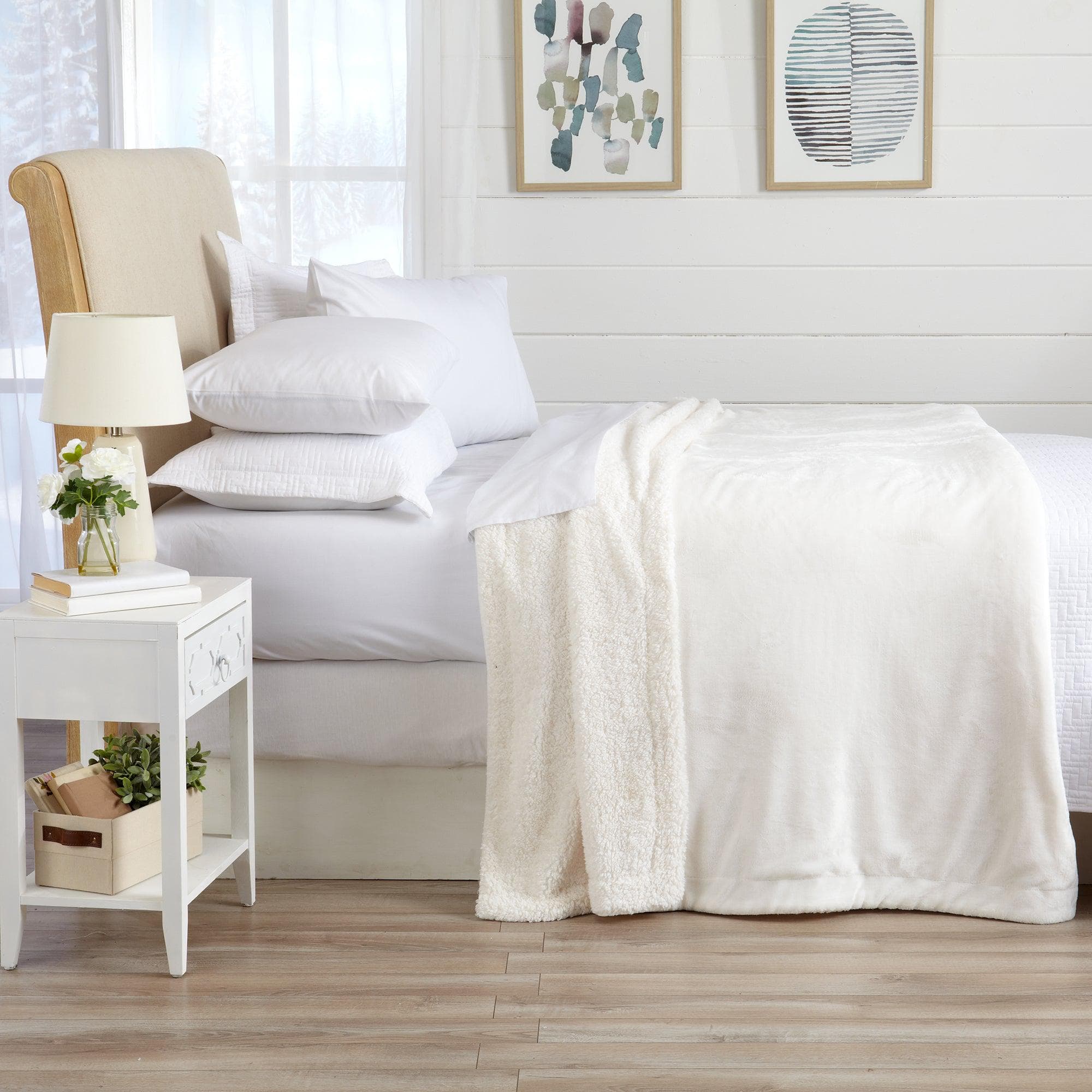 Velvet Plush Sherpa Luxury Bed Blanket - Kinsley Collection - Cozy Home Life