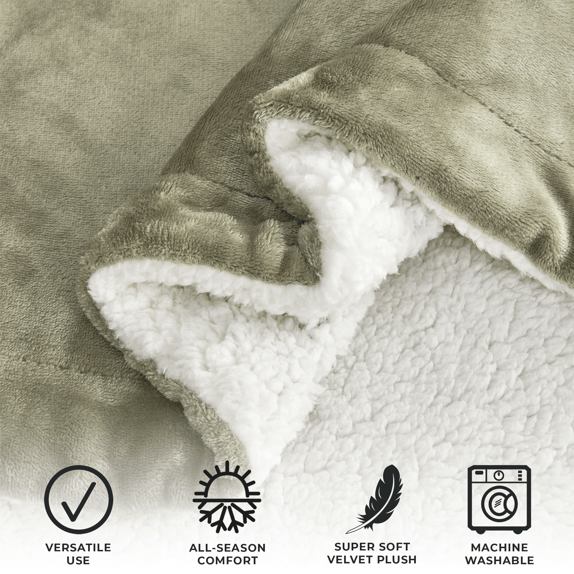 Velvet Plush Sherpa Luxury Bed Blanket - Kinsley Collection - Cozy Home Life