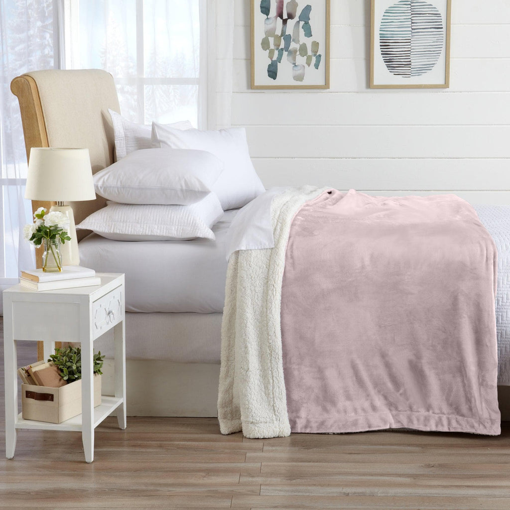 Velvet Plush Sherpa Luxury Bed Blanket - Kinsley Collection - Cozy Home Life