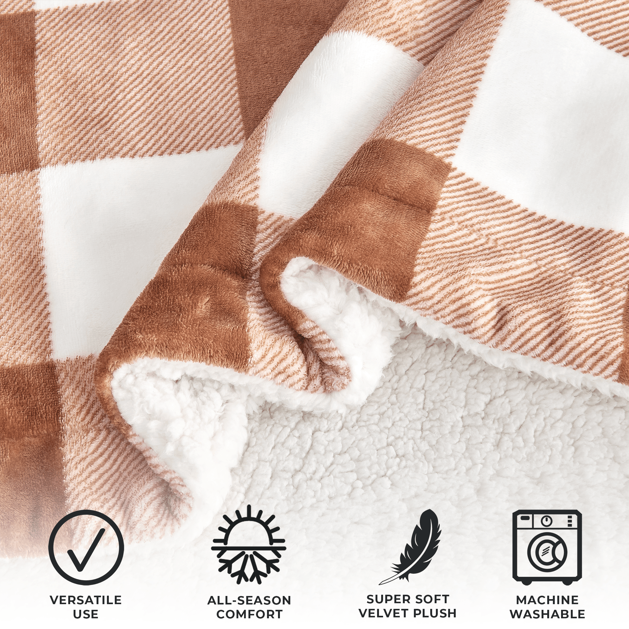 Velvet Plush Sherpa Luxury Bed Blanket - Kinsley Collection - Cozy Home Life