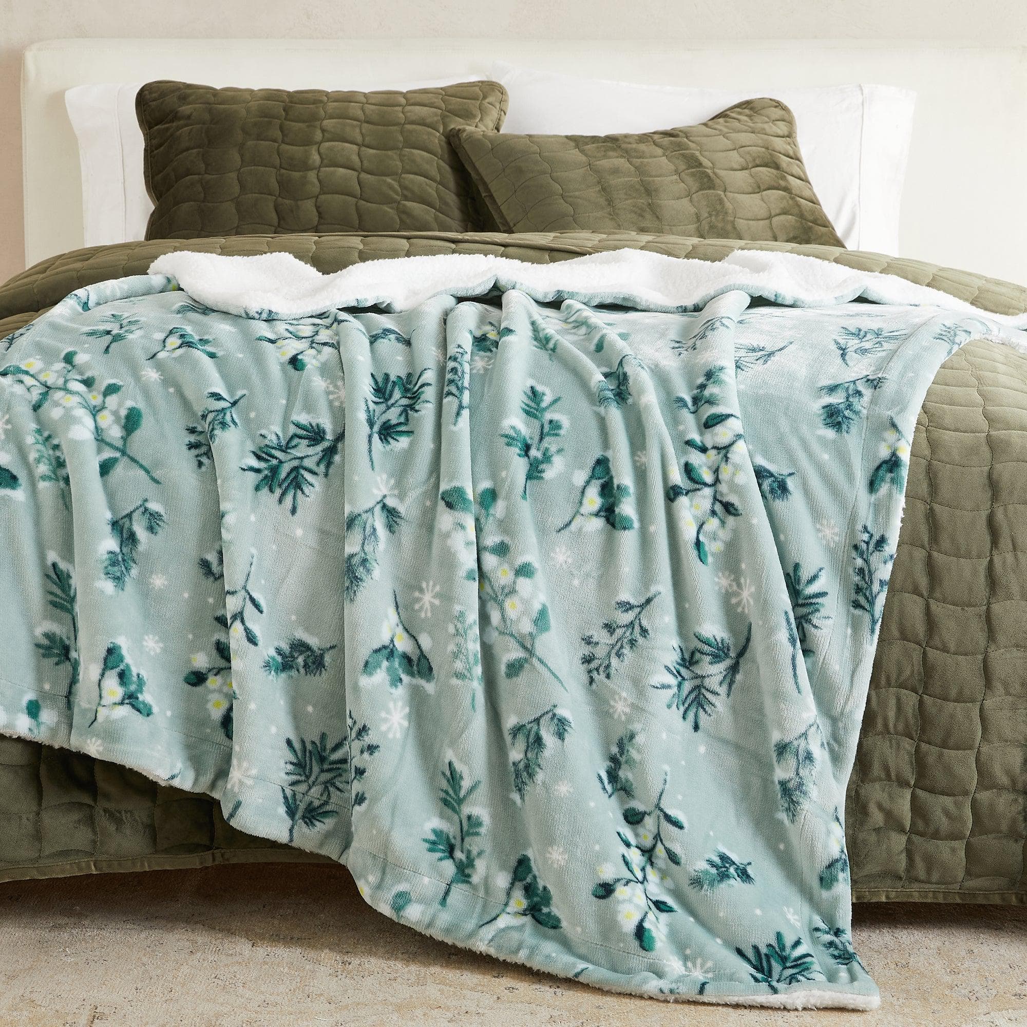 Velvet Plush Sherpa Luxury Bed Blanket - Kinsley Collection - Cozy Home Life