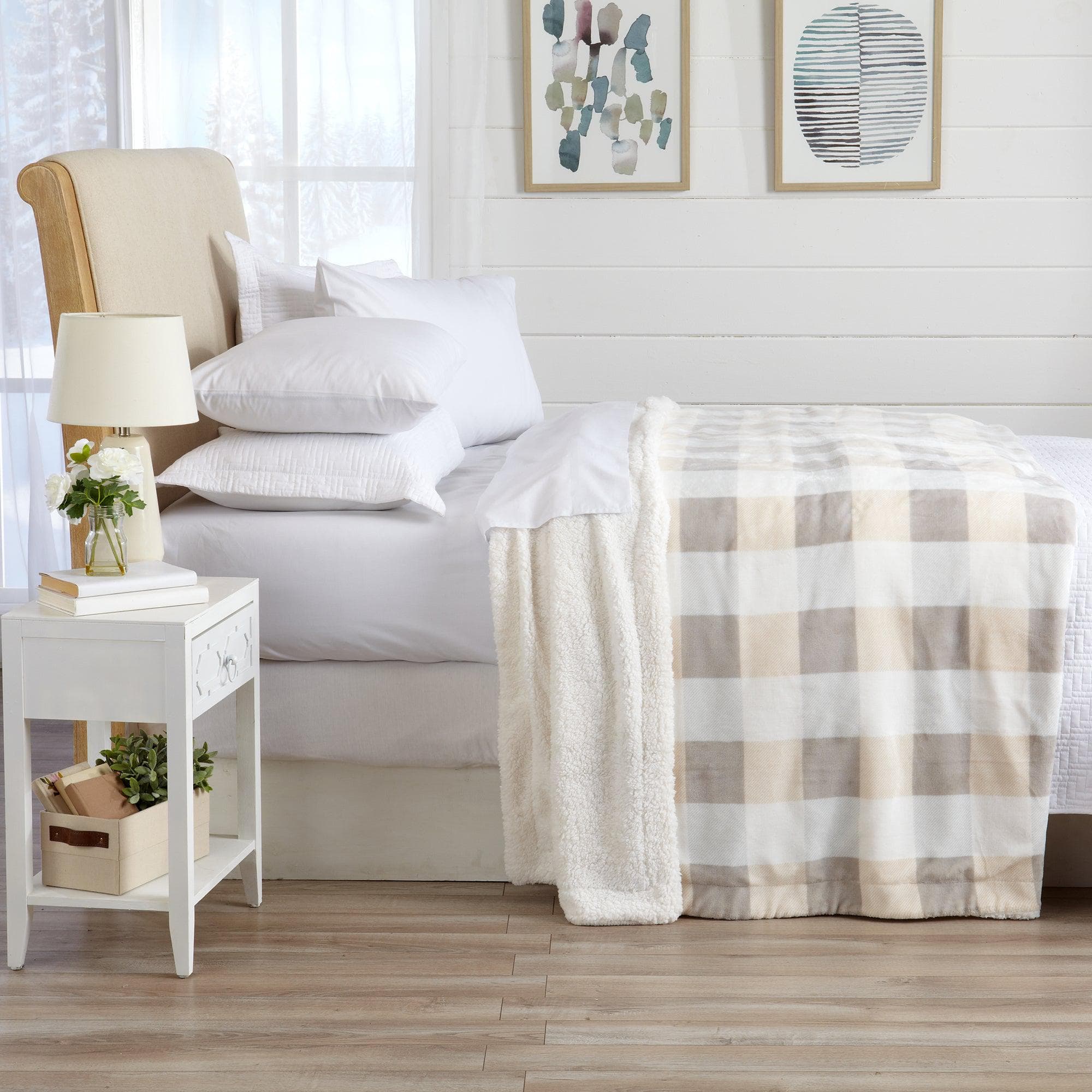 Velvet Plush Sherpa Luxury Bed Blanket - Kinsley Collection - Cozy Home Life