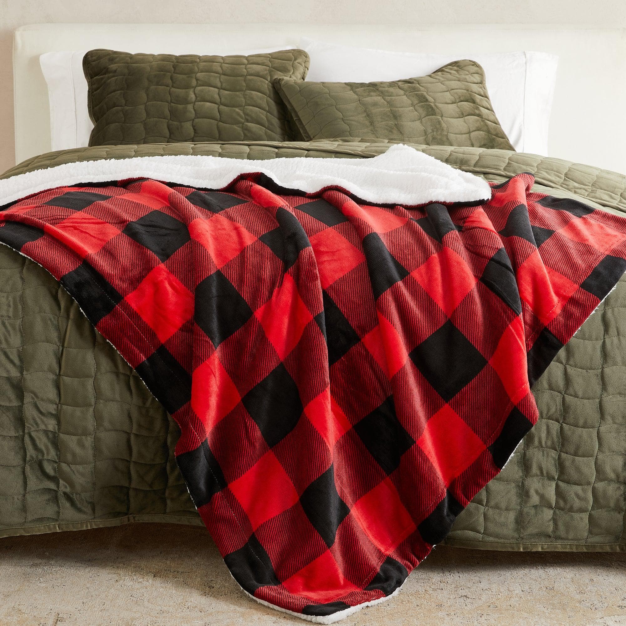 Velvet Plush Sherpa Luxury Bed Blanket - Kinsley Collection - Cozy Home Life