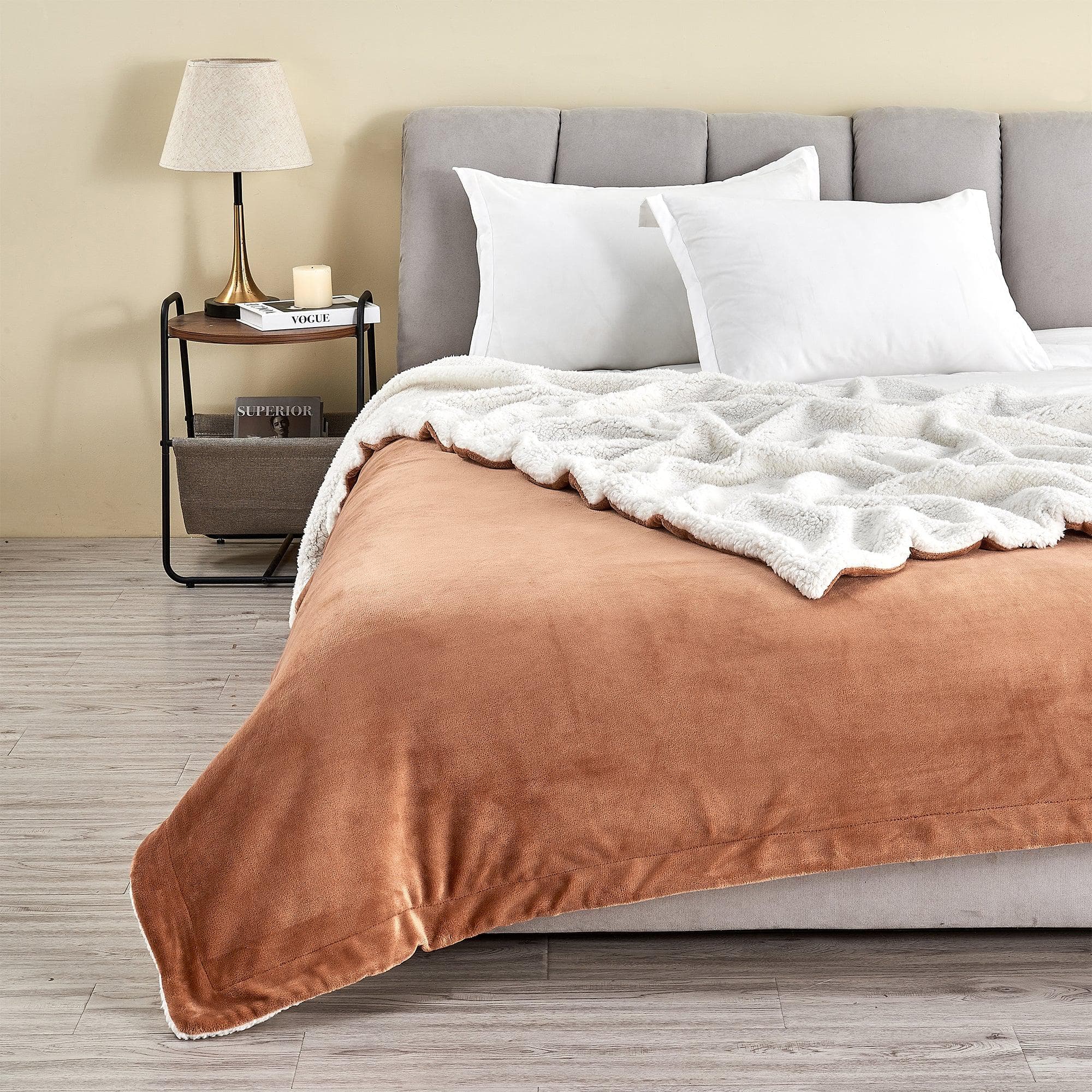 Velvet Plush Sherpa Luxury Bed Blanket - Kinsley Collection - Cozy Home Life