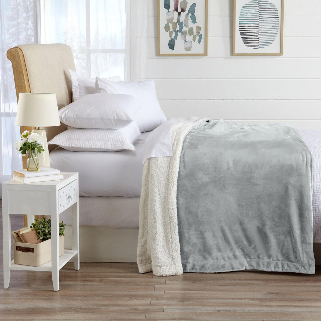 Velvet Plush Sherpa Luxury Bed Blanket - Kinsley Collection - Cozy Home Life