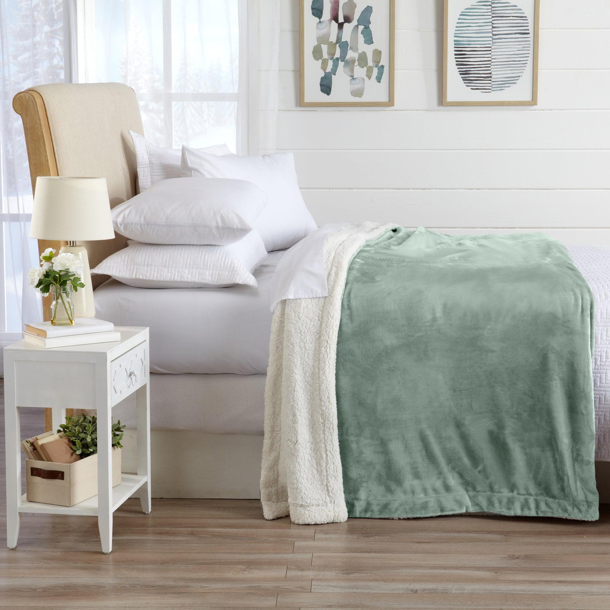 Velvet Plush Sherpa Luxury Bed Blanket - Kinsley Collection - Cozy Home Life