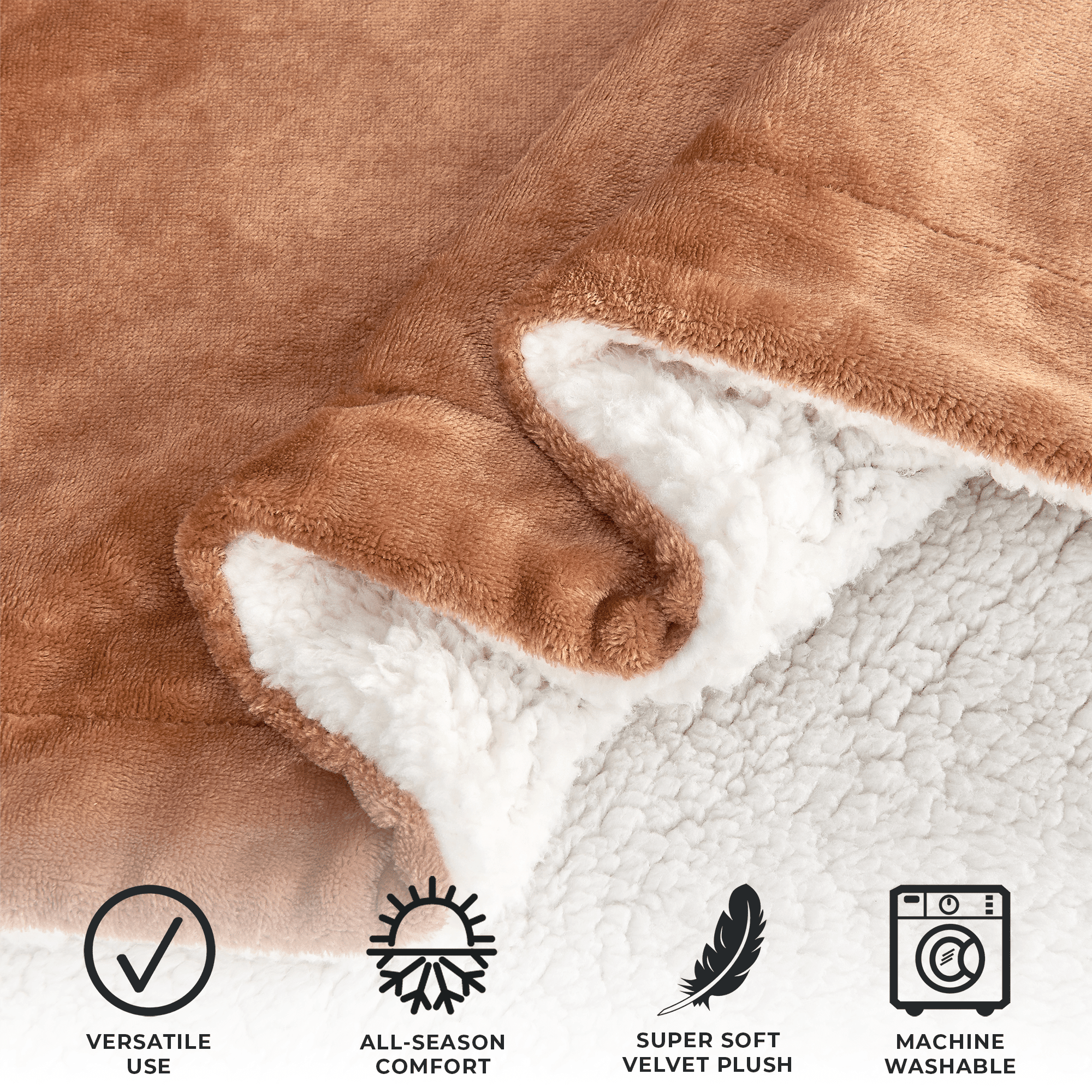 Velvet Plush Sherpa Luxury Bed Blanket - Kinsley Collection - Cozy Home Life