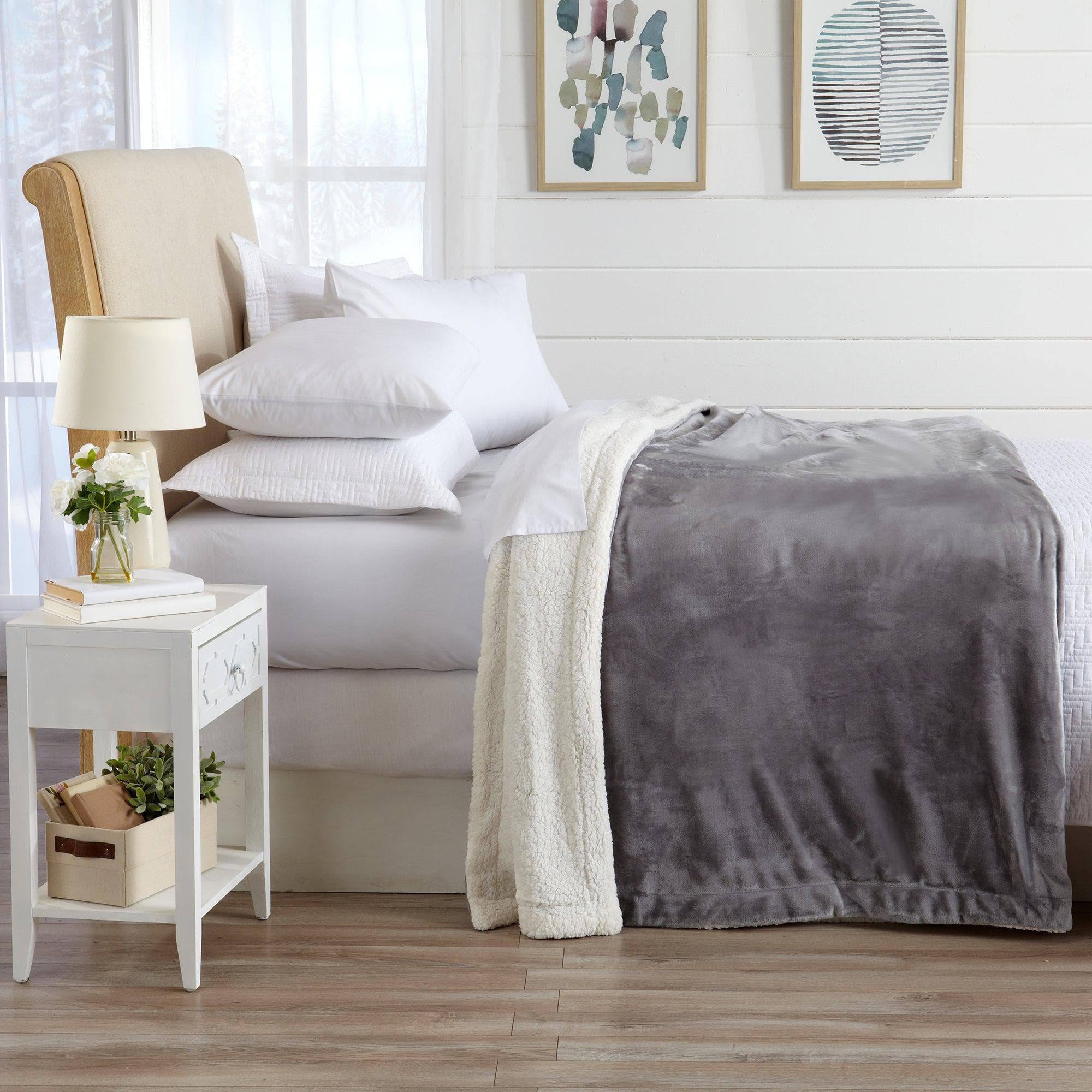 Velvet Plush Sherpa Luxury Bed Blanket - Kinsley Collection - Cozy Home Life