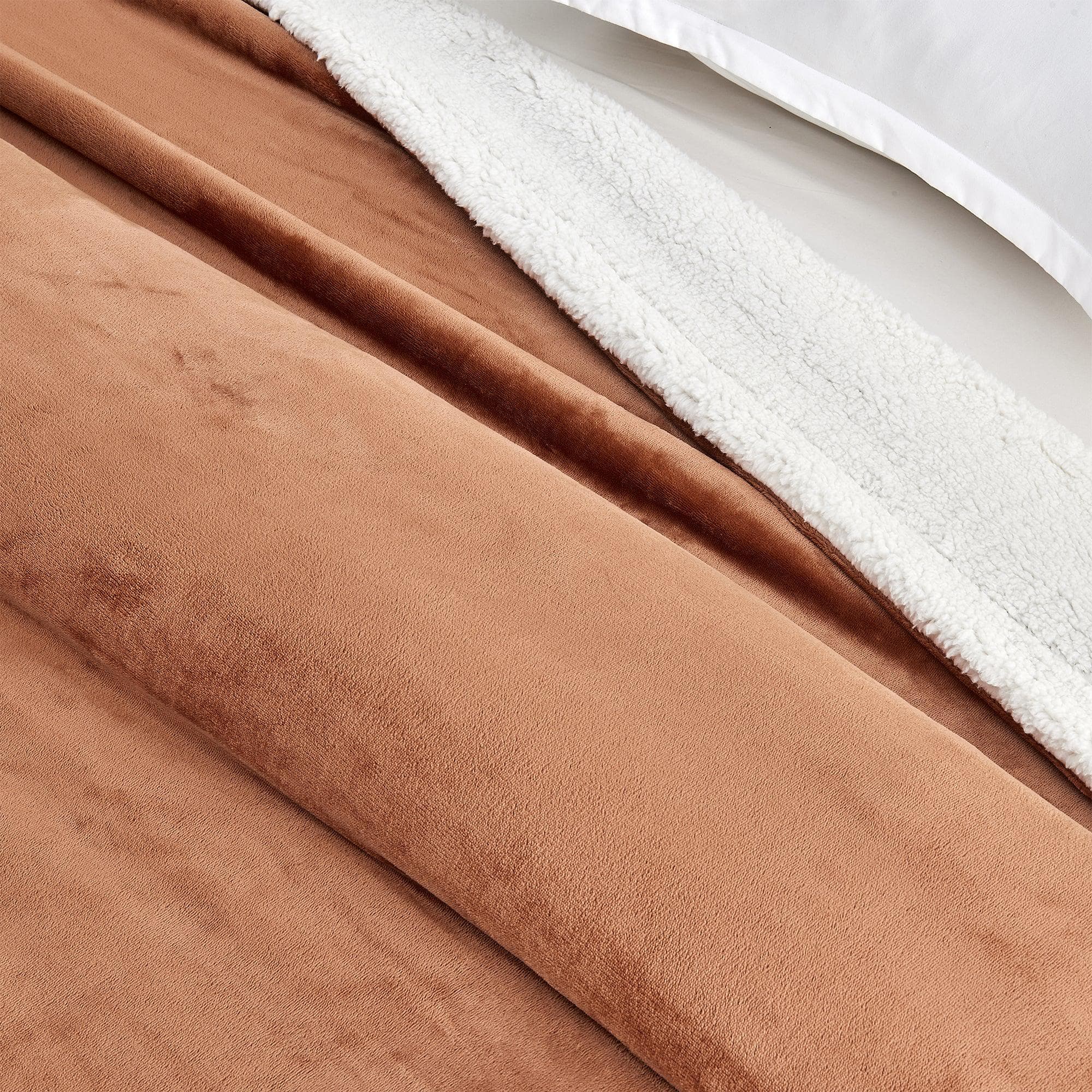 Velvet Plush Sherpa Luxury Bed Blanket - Kinsley Collection - Cozy Home Life