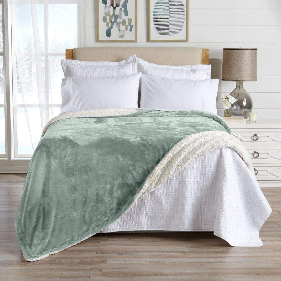 Velvet Plush Sherpa Luxury Bed Blanket - Kinsley Collection - Cozy Home Life