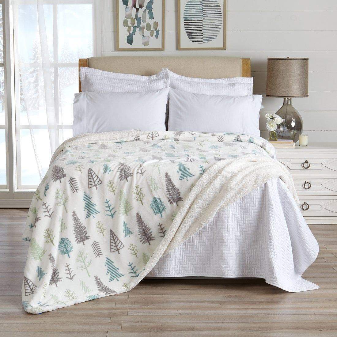Velvet Plush Sherpa Luxury Bed Blanket - Kinsley Collection - Cozy Home Life