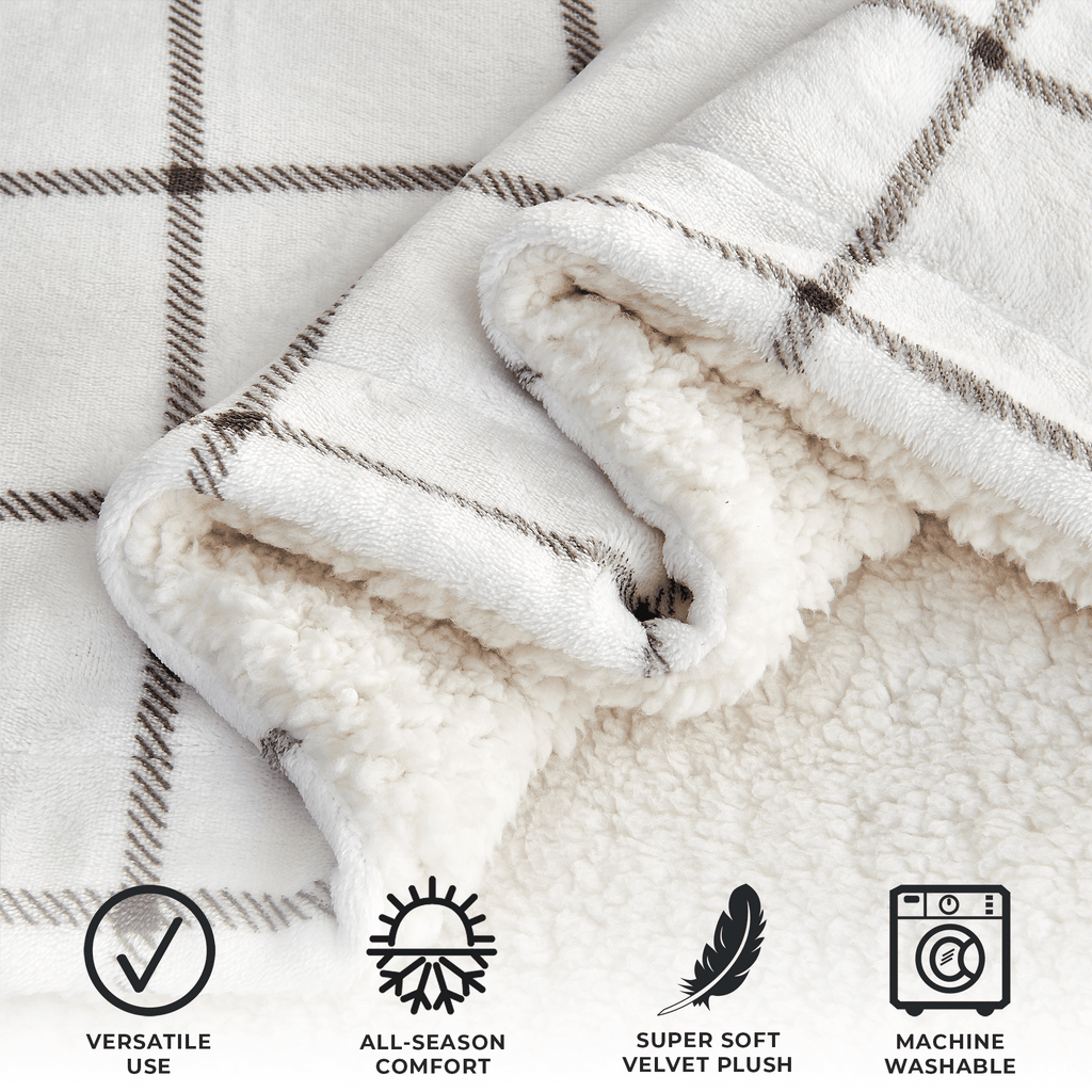 Velvet Plush Sherpa Luxury Bed Blanket - Kinsley Collection - Cozy Home Life