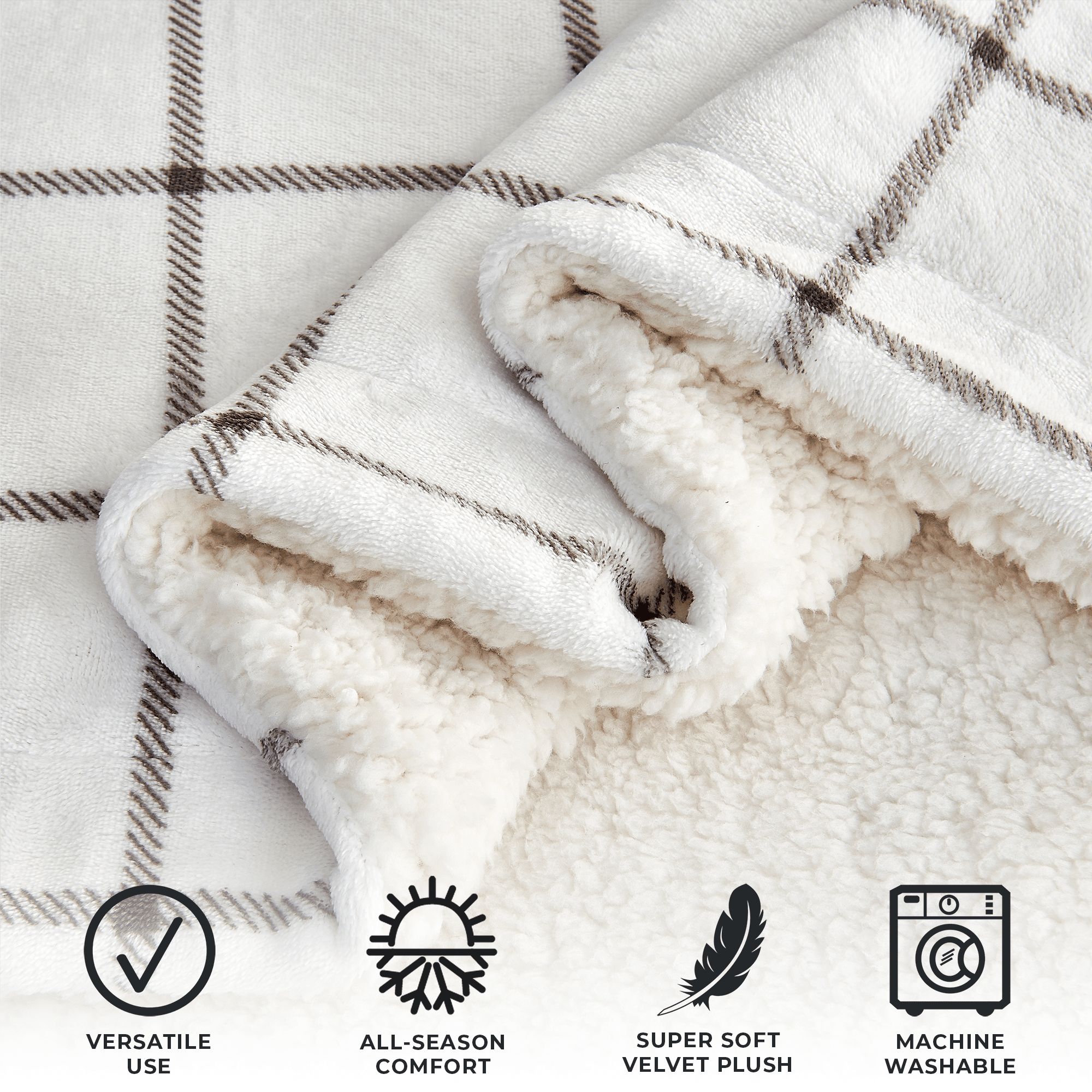 Velvet Plush Sherpa Luxury Bed Blanket - Kinsley Collection - Cozy Home Life