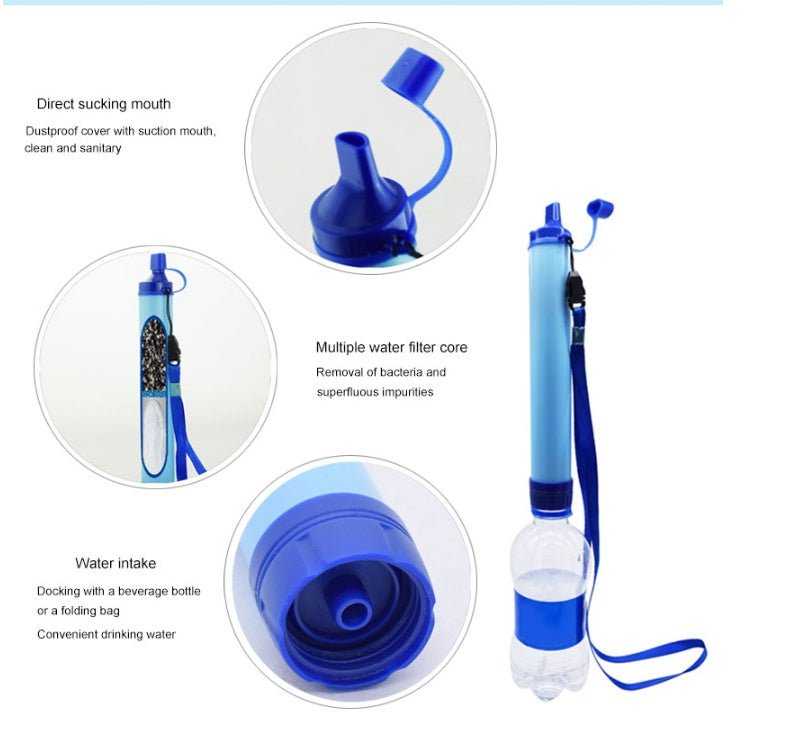 Water Filters Straw Hiking Camping Outdoor Travel Personal Emergency Survival Tools Summer Life Straw - Cozy Home Life
