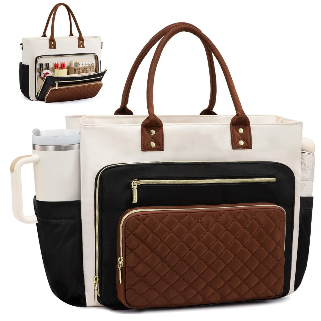 Womens Travel Work Bag With A Large Cup Holder - Cozy Home Life